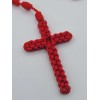 Rosario de Cordon Rojo Hecho a Mano 100% CALIDAD