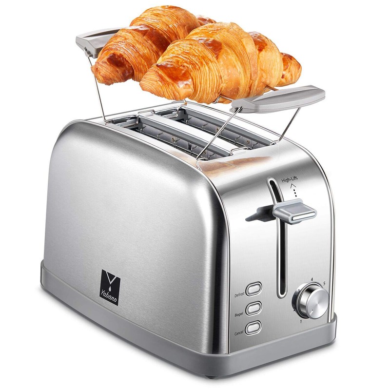 Yabano Retro Bagel Toaster - 2 Slice, 2 Extra Wide