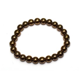 Reiju Pyrite Natural Polished Beads Bracelet Gift Wrapped