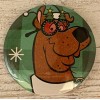 Repurposed Gift Wrapping Paper Christmas Scooby & Shaggy 2.25" Badge