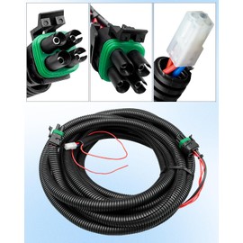 28587 Truck Side Battery Cable Control Harness Fit for Western Fisher Blizzard SnowEx Snowplow, 2 Plugs Fleet Flex Wiring Isolation Module Control Harness