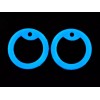 4 Blue Glow in Dark Silicone Military Army Dog Tag Silencers Rubber Silencer