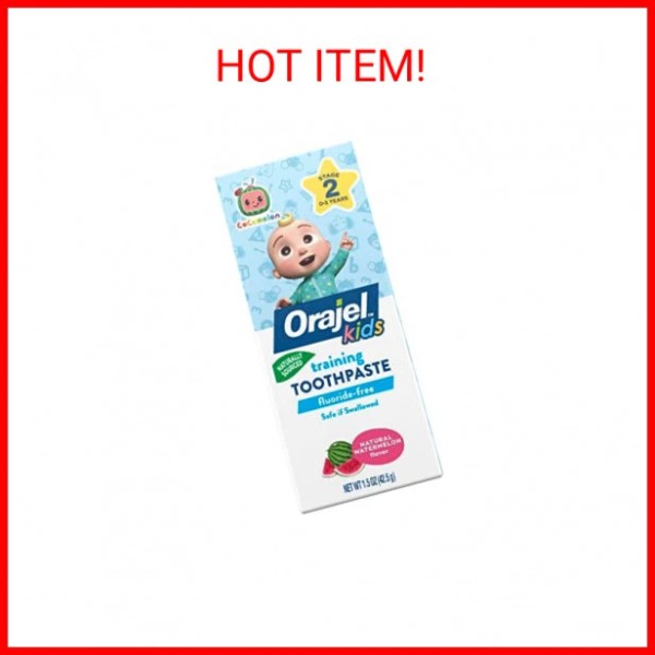 Orajel Kids CoComelon Training Toothpaste Fluoride-Free (1.5oz) #1 Pediatrician