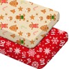 Mindsoft 2 Pcs Christmas Snowflake Gingerbread Man Crib Sheets for