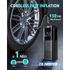 Portable Cordless Tire Inflator with LED Light and Gauge