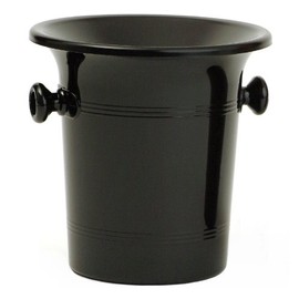 Black Plastic Standard Wine Spittoon With Funnel - 2 Litre