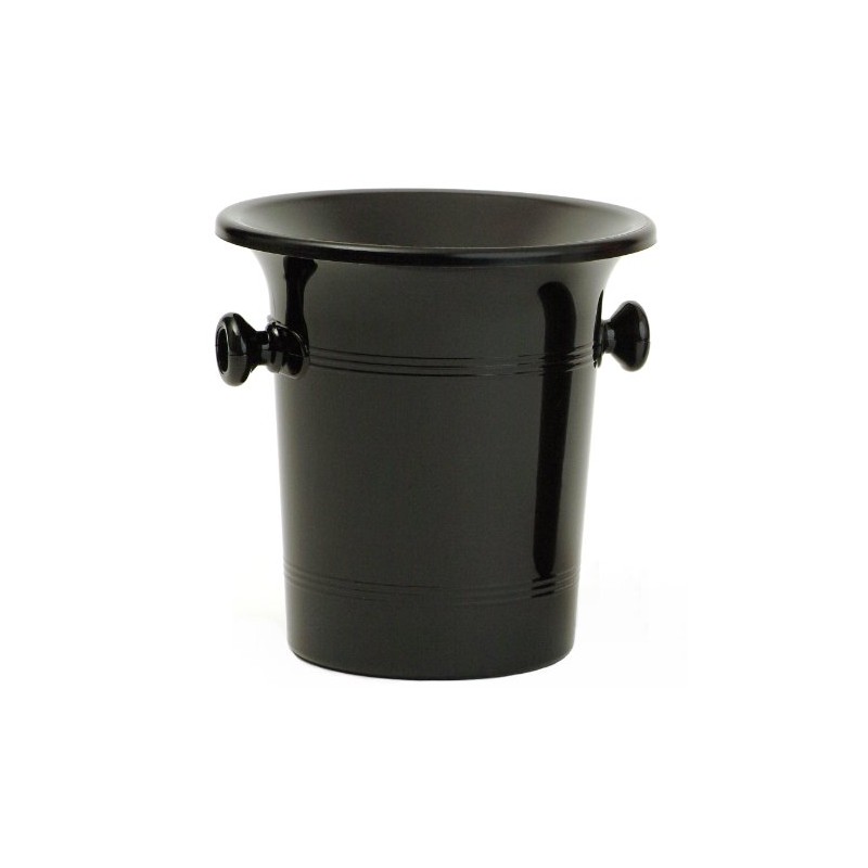 Black Plastic Standard Wine Spittoon With Funnel - 2 Litre