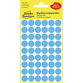 Blue Dots 12mm Stickers