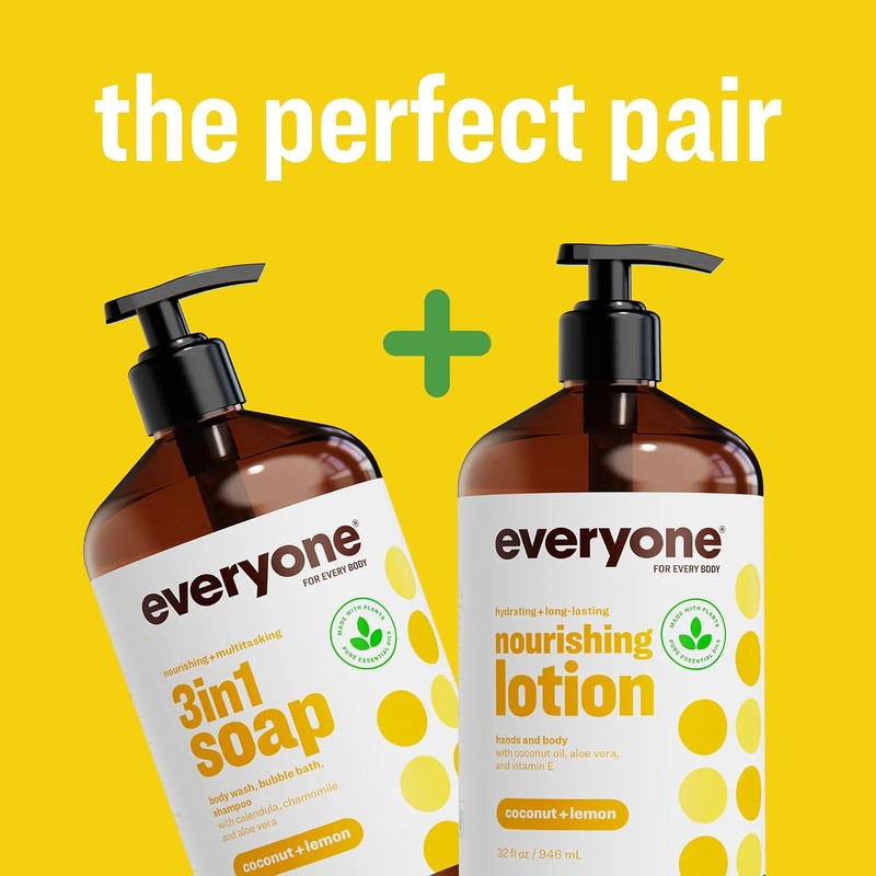 EO Everyone Lotion, Coconut plus Lemon, 32 Fl Oz