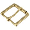 B6231 Natural Brass, Roller Heel Bar Buckle, Solid Brass-LL, 3/4"