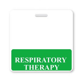 5 Pack - Respiratory Therapy Badge Buddy - Horizontal Heavy Duty Spill Proof & Tear Resistant Cards - 2 Sided Role Identifier ID Buddies for Respiratory Therapists - Printed in USA by Specialist ID
