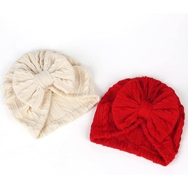 Baby Turban Newborn Hospital Hat Cotton Toddler Nursery Beanie Headwrap Bohemia Big Hair Bow Knotted Headwrap