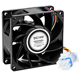 WR60X26866 Refrigerator Evaporator Fan Motor V80E14MS2A3-57A611 Compatible with G-E Refrigerator Fridge Parts Replaces WR60X26033, WR60X10341, WR60X10356, WR60X10357, WR60X24303 by Fetechmate