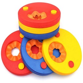 kaianda - Pack of 6 Swimming Sleeves, Swimming Bracelets for Children, Swimming Aid Swimming Discs, Foam Swimming Arm Bands, Float Set, Very Suitable for Children to Learn to Swim