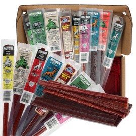 Jerky Dynasty Swamp Mix - 12-Piece Jerky Snack Variety Pack with Beef, Venison, Wild Boar & Alligator - Bold, High-Protein Snacks for Outdoor Adventures, Gatherings & On-the-Go