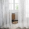 Kotile Tree Voile Curtains 90 Drop - White Sheer Curtains