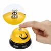 2Pcs Yellow Smiling Face Desk Bell,Call Bell for Hotel Restaurant
