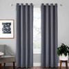 Blackout Curtain Polyester Bedroom Darkening Curtains Dark Grey for Household