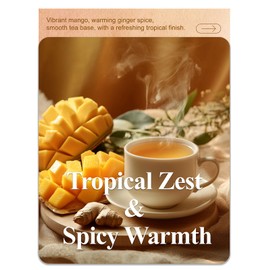 LOOMICA Mango Ginger Tea Bags, Caffeine-Free, Spiced Herbal Tea with Ginger, Cardamom & Cinnamon, Naturally Sweet & Tropical Vibe, Perfect for Relaxation, 20 Counts