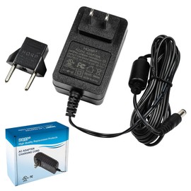 HQRP AC Adapter Compatible with Yamaha Psr-19 / Psr-195 / Psr-2 / Psr-200 / Psr-202 / Psr-21 / Psr-210 Electronic Digital Piano Midi Keyboard [UL Listed] + HQRP Euro Plug Adapter