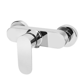 MEKOTRIN Shower Mixer Valve Wall Mounted, Single Lever Shower Faucet Mixer with Control for Cold and Hot Water, Modern Stainless Steel Bath Tap, G1/2" Outlet