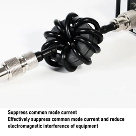 PUSOKEI EM25 Shortwave Choke Balun, 1.8-30MHz RF Noise Filter with PL-259 to SO-239 Connector, 100W PEP Common Mode Choke for Ham Radio Antenna Communication & Field Operations