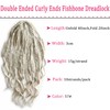 20inch Curly Dreads with FishBone Braid Boho Style Synthetic Double