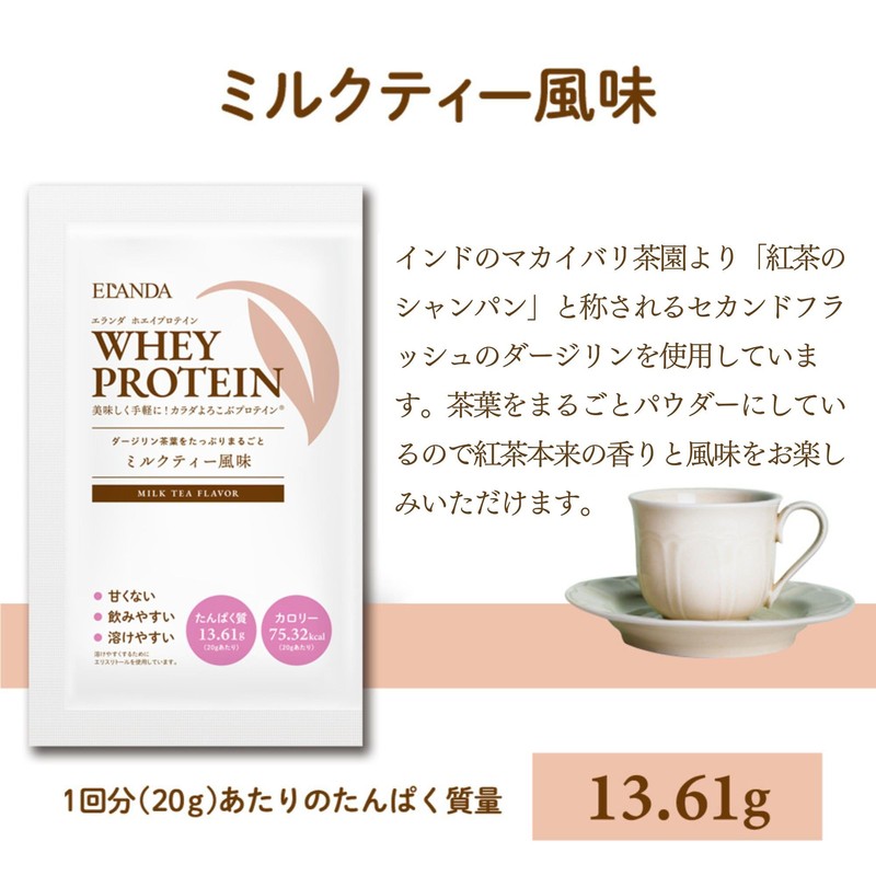 ELANDA エランダ プロテイン お試し アソート 5種類 本物素材 人工甘味料 香料 着色料