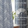 jinchan Blue Printed Curtains 96 Inch Length for Living Room