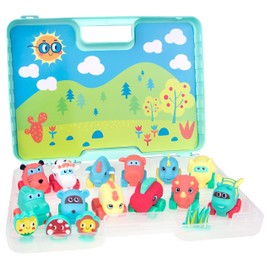 JC TOYS - Mi Primer Estuche Con Coches de Animales Lots to Play Toys, Incluye 12 Coches y 4 Accessories, Ideal para Jugar, fomenta la imaginación y Creatividad, Multicoloured, Unisex, 18 Months