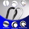 50 Pack 2" Heavy Duty Carabiner Clips, M5 Black Galvanized