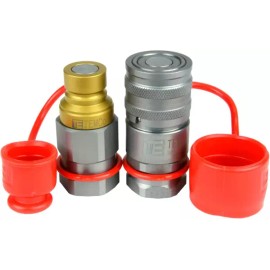 TEMCo 12인치 여성 NPT 스레드 바디 페어 유압 커플러 ISO 16028 평면 퀵 커넥트 HF0003 HF0001 HF0002 TEMCo 12-Inch Female NPT Thread Body Fair Hydraulic Coupler ISO 16028 Flat Quick Connect HF0003 HF0001 HF0002