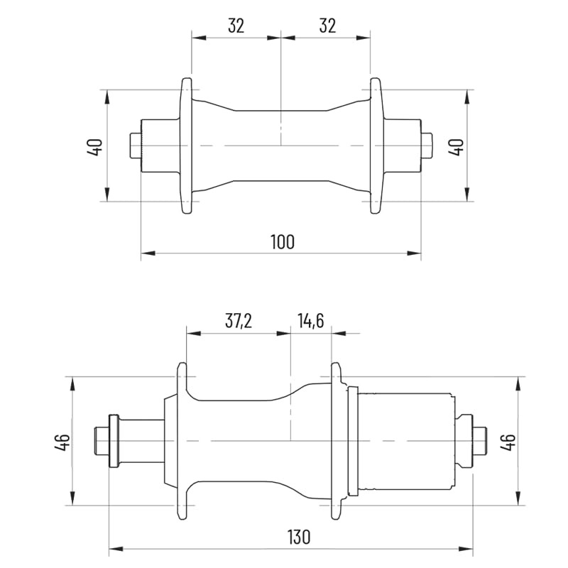 Miche Primato Syntesi Rear Hub 28H Campagnolo Black