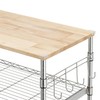 Finnhomy 3-Tier Rolling Kitchen Cart with 18" D x 30"