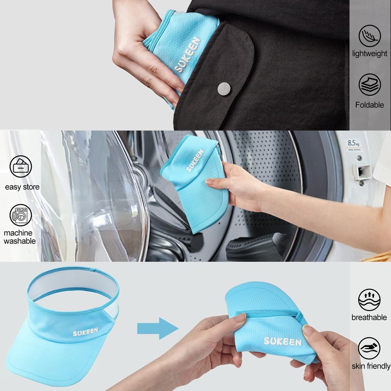 Sukeen Kids Sun Visor Hat Sky Blue