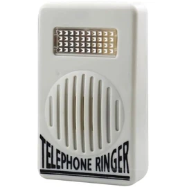 White Telephone Ringer Amplifier Bell Extra-Loud Telephone/Phone Ringer Use Safety Small in Size and Light in Weight,External Ringer for Cell Phone Landline Phones,Telephones and Accessories