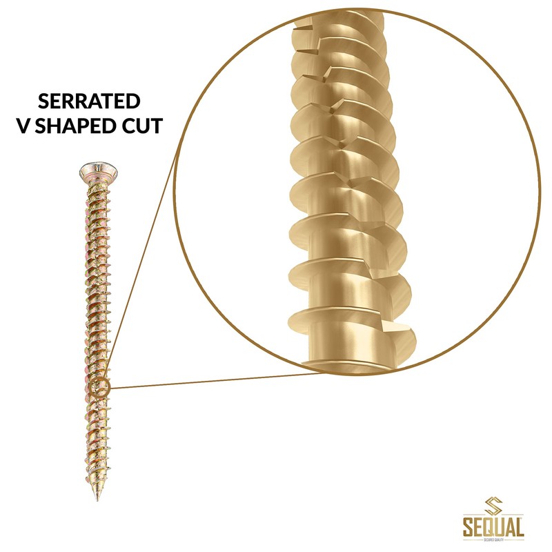 SEQUAL® 50mm (Pack Of 20) Easy Drive Countersunk Direct Concrete