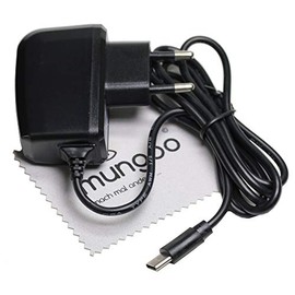 Charger for Motorola Moto E20, E30, E32, E32s, E40, G22, G31, G41, G42, G51 5G, G52, G60, G62 5G, G71 5G, G82 5G, G200 5G, Edge 30 (Pro) Type-C Charging Cable 2A with mungoo display Cleaning cloth