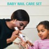 Kit Limador Uñas Cortaúñas Para Bebe Eléctrico Luz Led