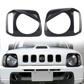 Front Headlight Cover,MOVOTOR Jimny JB23 Front Exterior Parts Angry Eye Cover Black For Suzuki JB23 / JB33 / JB43 All Years