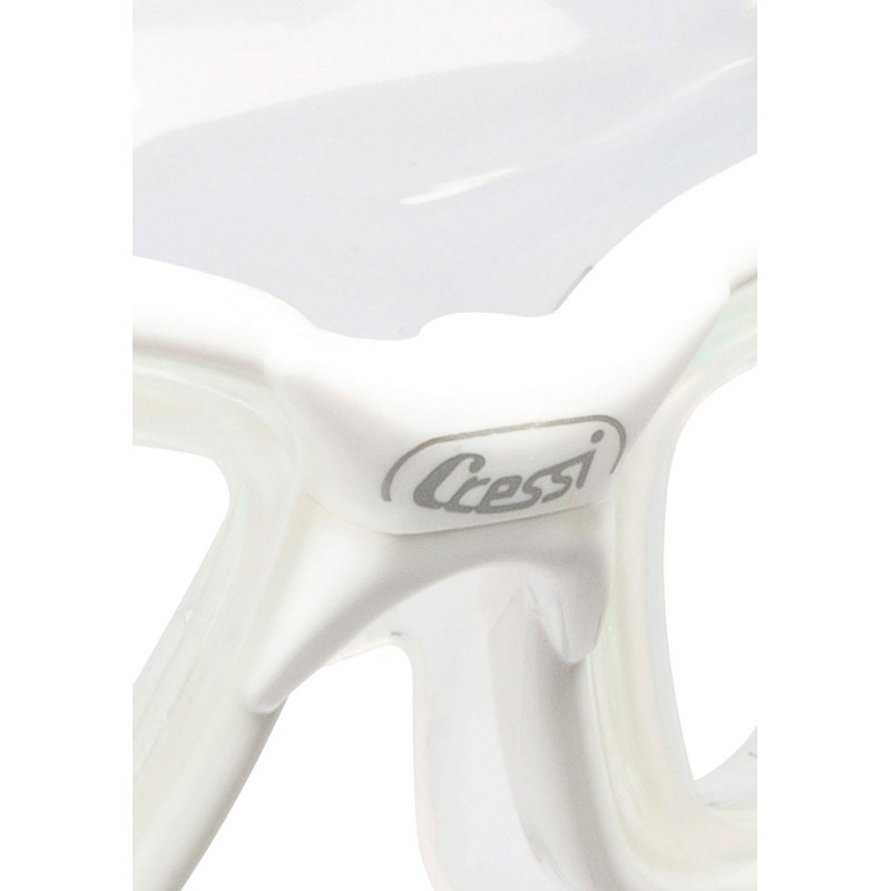 Cressi Swim Galileo Goggles with Tempered Glass, Transparent/White, One Size