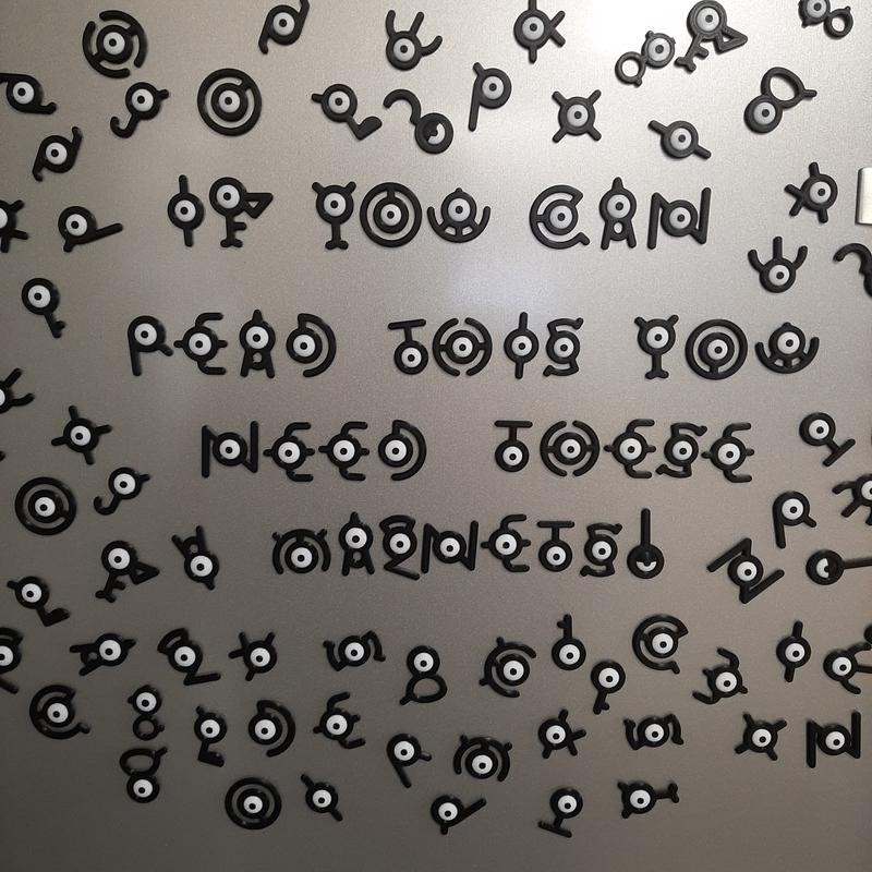Unown Fridge Magnets - Shiny Unown and Custom Words -