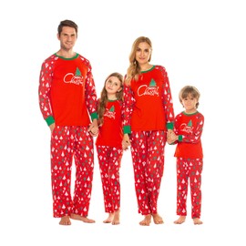 Ekouaer Matching Family Christmas Pajamas Boys Girls Children PJs Gift Set