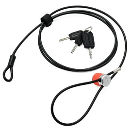 Daytona 31258 Motorcycle Wire Lock, Jacket/Helmet Anti-Theft Padlock, Key with LED Light, Stronger Cable Lock, 70.9 inches (1800 mm), Red
