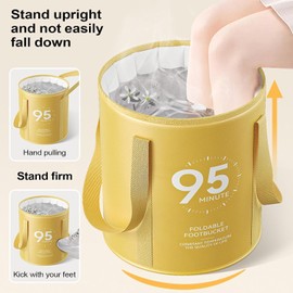 Foot Bath - Collap-sible Bucket For Soaking Feet Folding Portable Foot Bath Bucket with Non-Slip Base Container For Home Care Circulation Shower Travel Cleaning