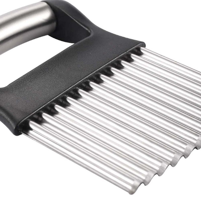 Potato Crinkle Cutter, Stainless Steel Potato Chipper Suitable for Fruits