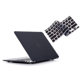 Ruban Funda rígida para Macbook Air de 13 pulgadas, 2 en 1 cubierta rígida suave al tacto y cubierta de teclado para MacBook Air de 13.3 pulgadas, modelos:A1369 / A1466., Negro, Macbook Air de 13"