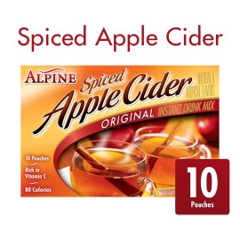 Alpine Innovations Spiced Apple Cider Drink Concentrate 4 Pack 40 Pouches Original Flavor