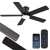 CHESUR 46" Black Flush Mount Ceiling Fans - Low Profile