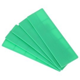 QUARKZMAN Pack of 50 Plastic Spacers 100 x 28 x 2 mm Tile Wedges Spacer Plates Levelling Plates Spacer Blocks for Windows Green